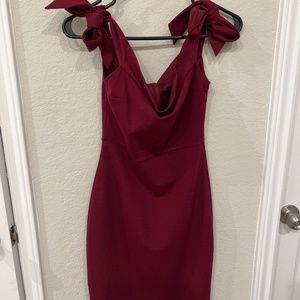 Maroon cocktail dress